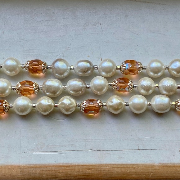 3 strand vintage necklace - Picture 3 of 8
